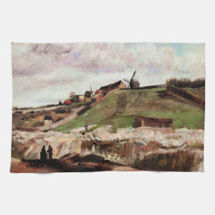 Hill of Montmartre with Quarry by Vincent van Gogh Kitchen Towel