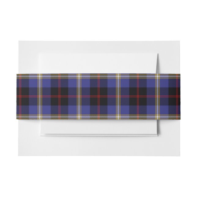 Hill Scottish Tartan Belly Band Invitation Belly Band (Front Example)