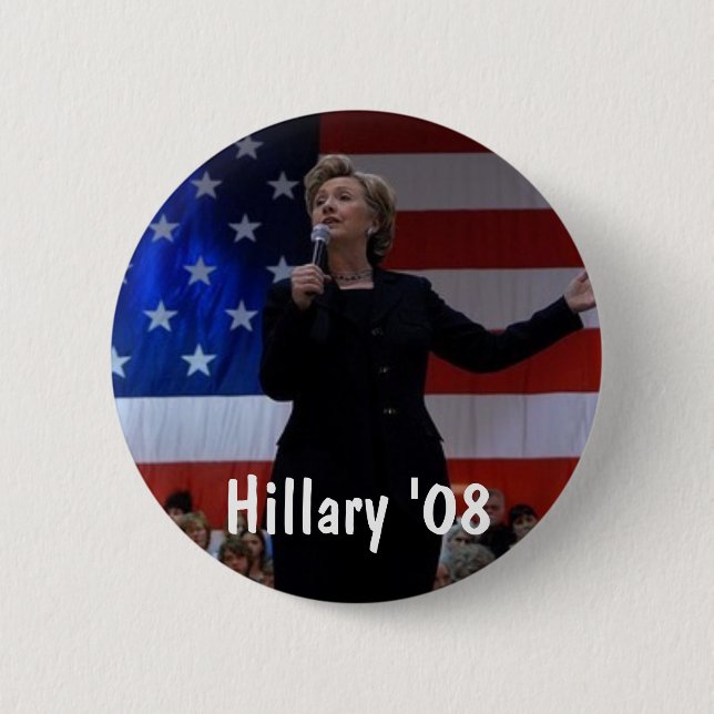 Hillary 08 2 inch round button (Front)