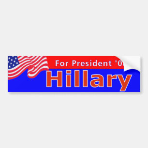 Hillary 08 Red Bumper Sticker