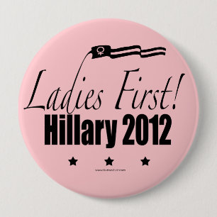 Hillary 2012 4 inch round button