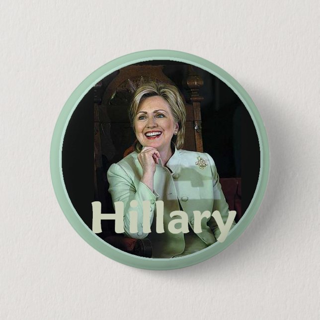 Hillary 2016 2 inch round button (Front)