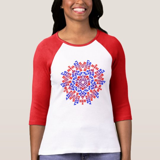 Hillary 2016 - 5 Points - Ladies 3/4 Sleeve Raglan T-Shirt
