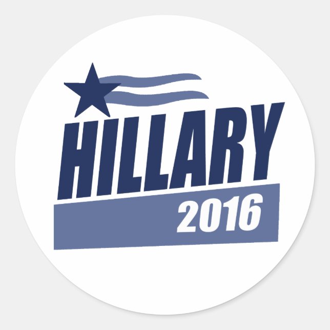 HILLARY 2016 CAMPAIGN BANNER.png Classic Round Sticker (Front)
