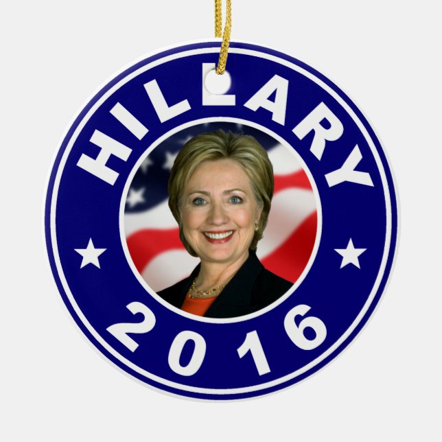 Hillary 2016 ceramic ornament (Front)