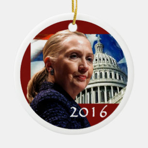 Hillary 2016 ceramic ornament