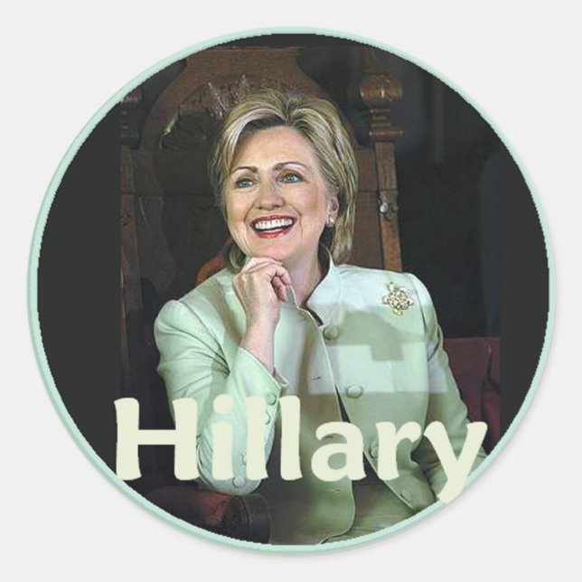 Hillary 2016 classic round sticker (Front)