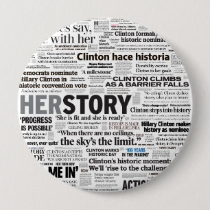 Hillary 2016 Historic Headline Button