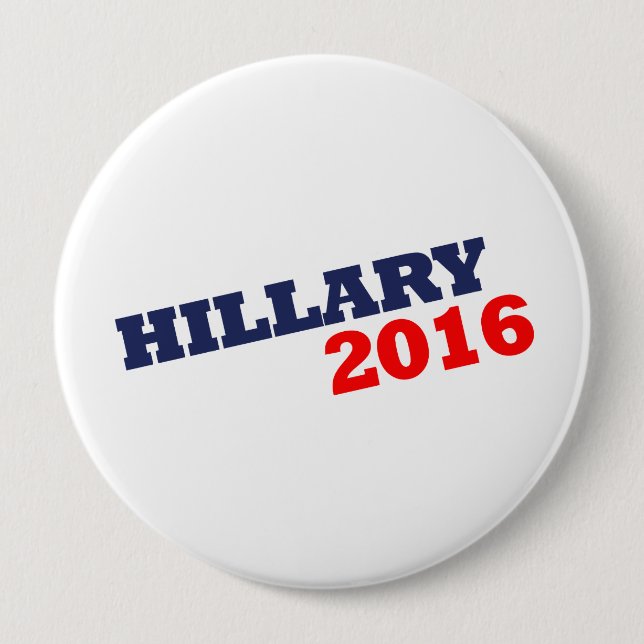HILLARY 2016 -.png 4 Inch Round Button (Front)
