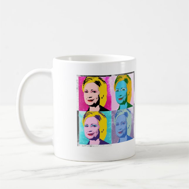 hillary 2016 pop art - -  coffee mug (Left)