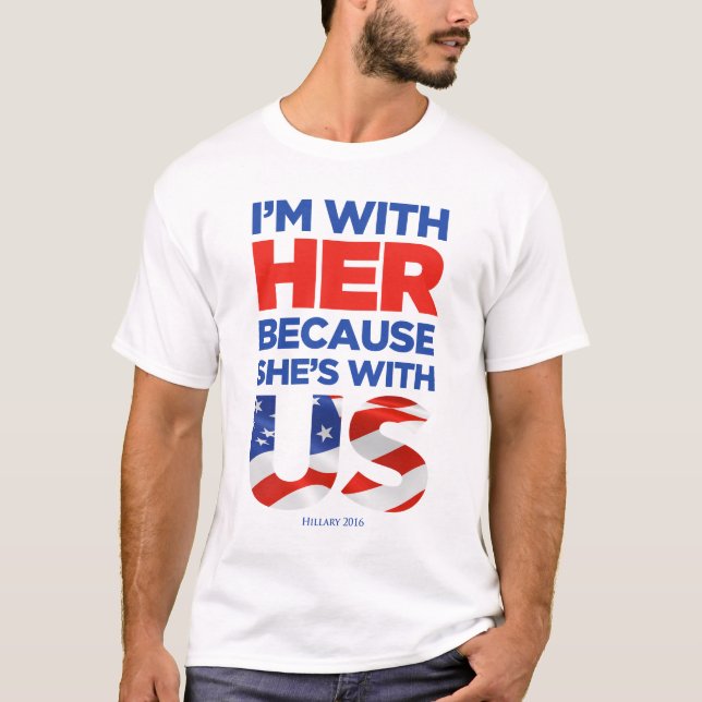 Hillary 2016 White/Light Tee (Front)