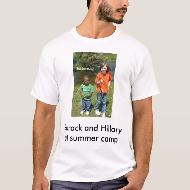hillary and barack, Barack and Hillaryat summer... T-Shirt (Front)