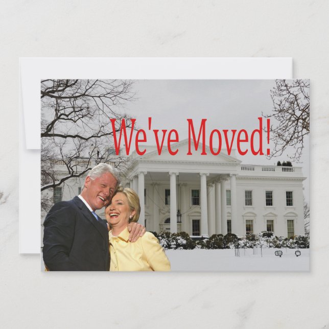 Hillary & Bill New Address Christmas card (Front)
