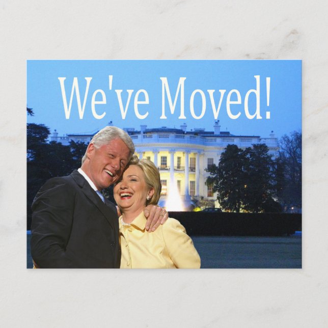 Hillary & Bill New Address Christmas card (Front)