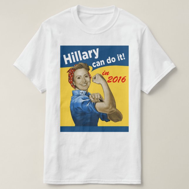 Hillary Can Do It 2016 T-Shirt (Design Front)