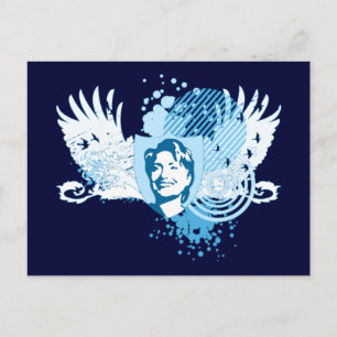 hillary clinton 08. postcard
