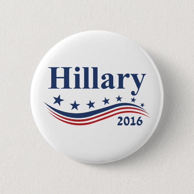 Hillary Clinton 2016 2 Inch Round Button (Front)