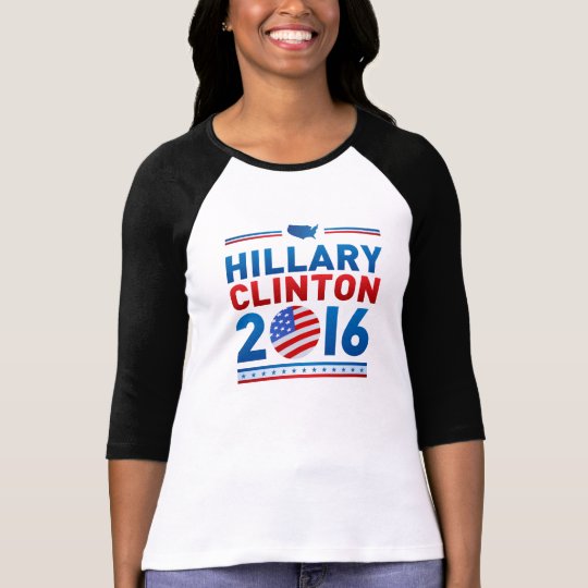 Hillary Clinton 2016 Bella Sleeve Raglan T-Shirt