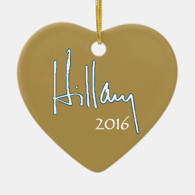 Hillary Clinton 2016 Ceramic Ornament (Front)