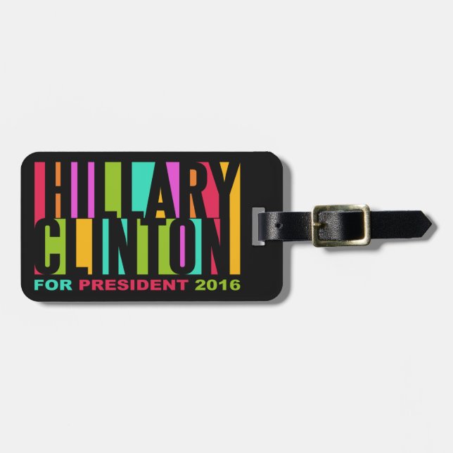 Hillary Clinton 2016 custom luggage tag (Front Horizontal)
