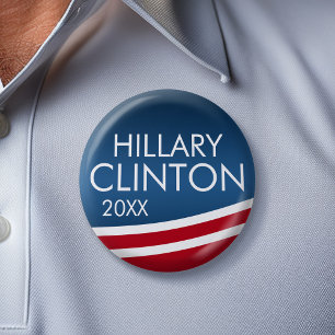 Hillary Clinton 2016 Modern Swoop Design 2 Inch Round Button