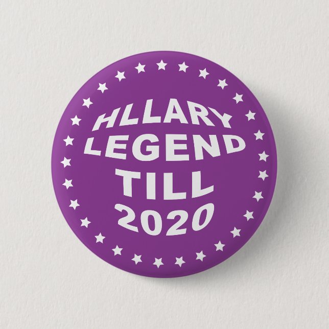 Hillary Clinton 2016 purple Pinback Button 2” (Front)