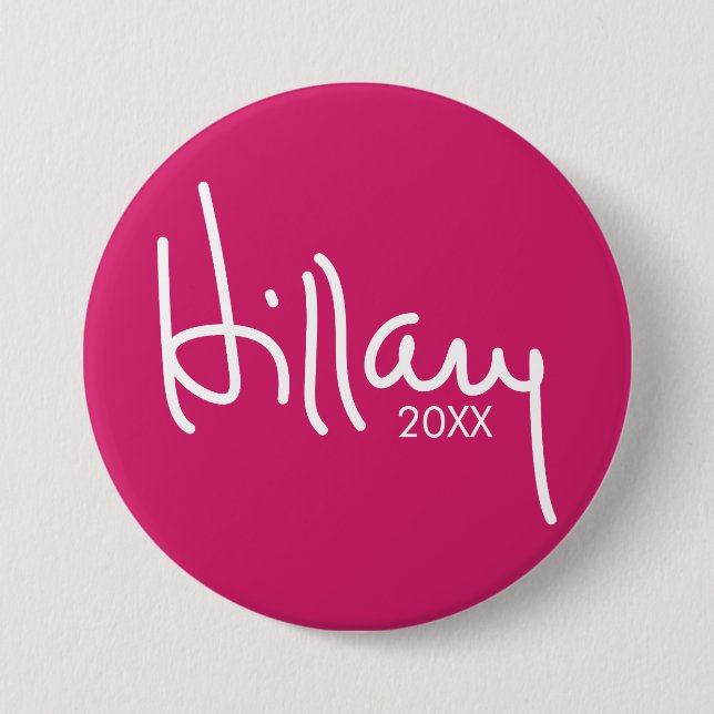 Hillary Clinton 2020 Designer Campaign Gear 3 Inch Round Button (Front)
