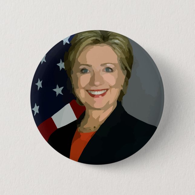 hillary clinton 2 inch round button (Front)