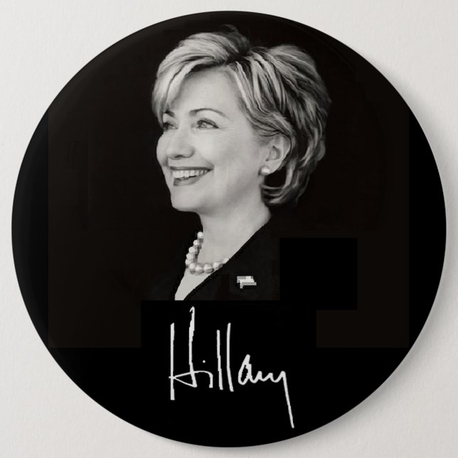 Hillary Clinton 6in Button (Front)