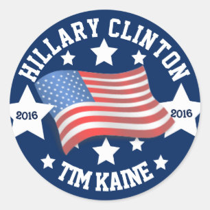 Hillary Clinton and Tim Kaine 2016 Classic Round Sticker