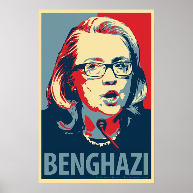 Hillary Clinton "Benghazi" Obama Affiche parodique (Devant)
