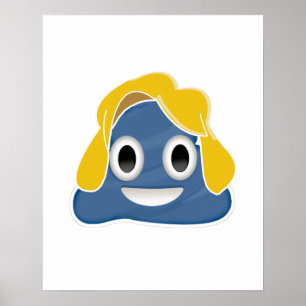 Hillary Clinton Blue Poo - - Poster