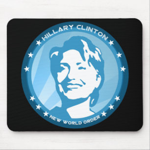 hillary clinton : blue rays : mouse pad