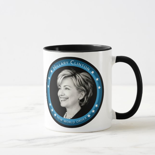 hillary clinton : blue rays : mug (Right)