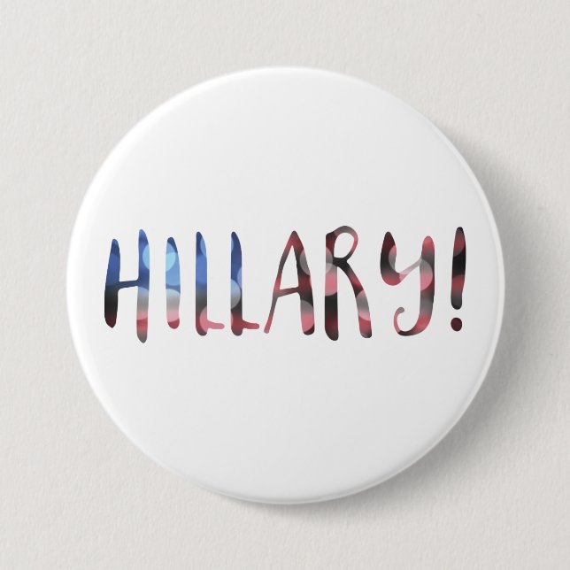 Hillary Clinton bokeh 3 Inch Round Button (Front)