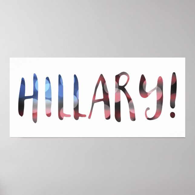 Hillary Clinton bokeh Poster (Front)
