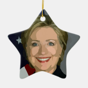 hillary clinton ceramic ornament