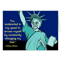 Hillary Clinton comme statue de la liberté