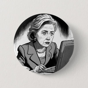 Hillary Clinton Deleting 33,000 Emails 2 Inch Round Button