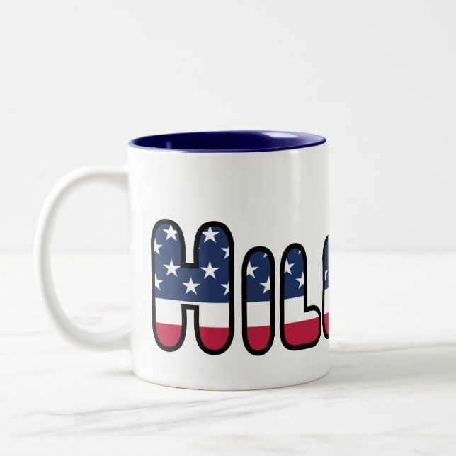 Hillary Clinton Election USA President 2016 Two-Tone Coffee Mug (Left)