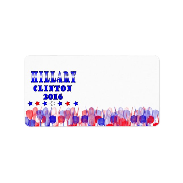 Hillary Clinton Étiquette de adresse 2016 (Devant)