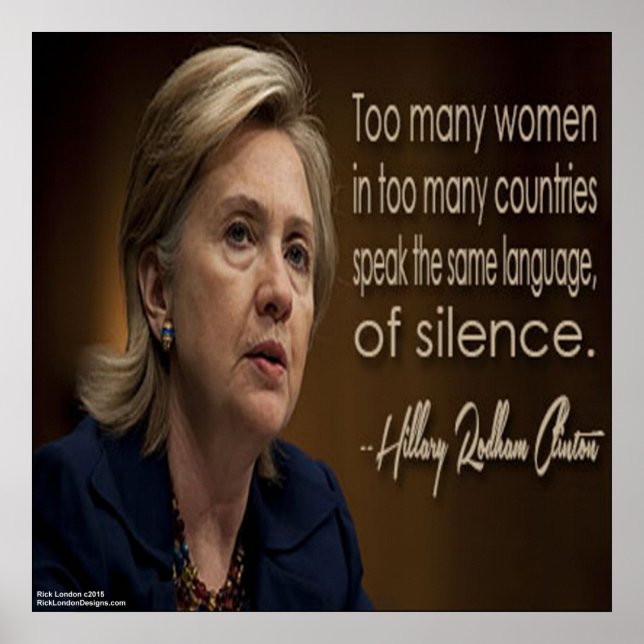 Hillary Clinton Femmes R Poster Silencieux (Devant)