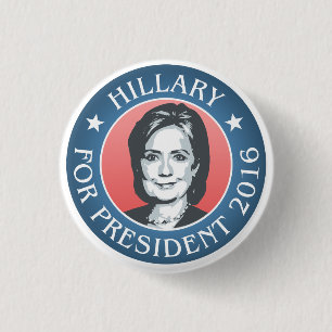 Hillary Clinton for president 2016 1 Inch Round Button