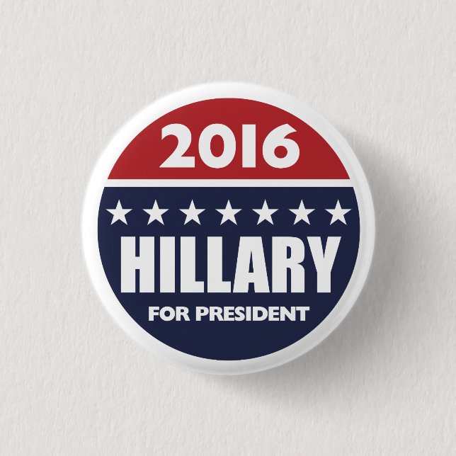 Hillary Clinton for president 2016 1 Inch Round Button (Front)
