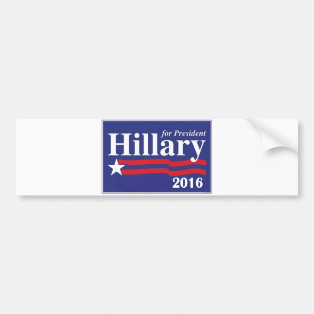 Hillary Clinton for President 2016 Bumper Sticker (Front)