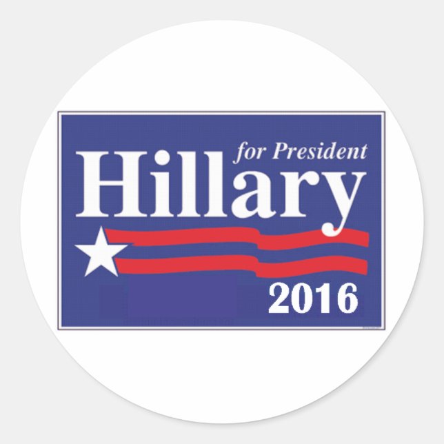 Hillary Clinton for President 2016 Classic Round Sticker (Front)
