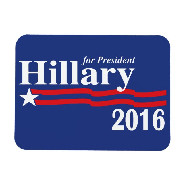 Hillary Clinton For President 2016 Premium Magnet (Horizontal)
