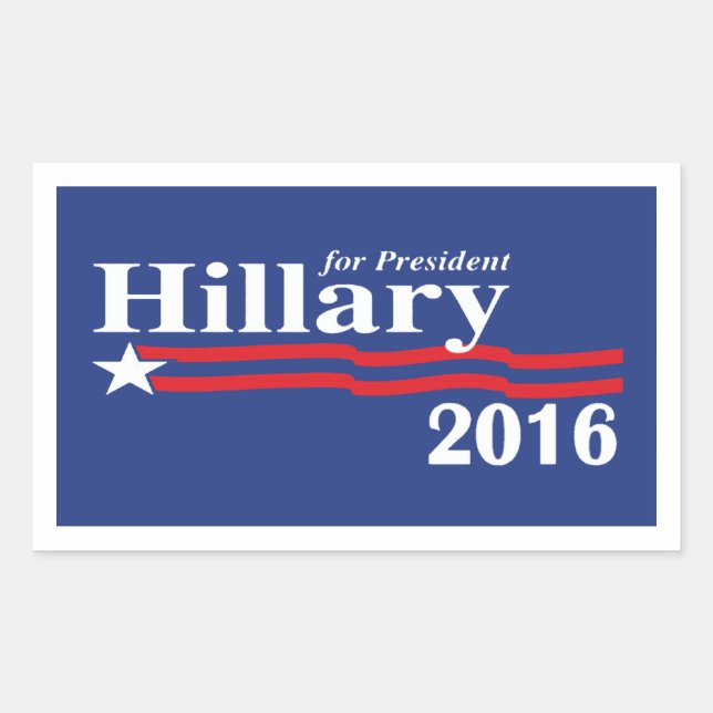 Hillary Clinton For President 2016 Stickers (Front)
