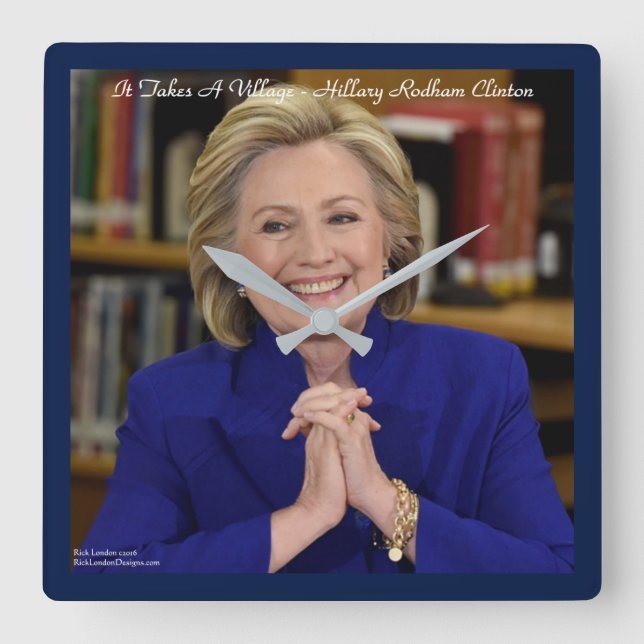 Hillary Clinton Il Faut Un Mur De Village Horloge (Recto)