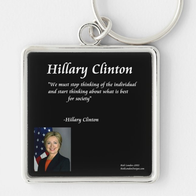 Hillary Clinton "Individuals" Quote Keychain (Front)